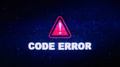 Code Error Text Digital Noise Twitch Glitch Distortion Effect Error Animation. Stock Footage 106690230