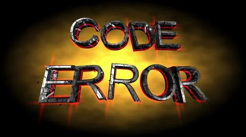 Code error text over grunge background Stock Illustration