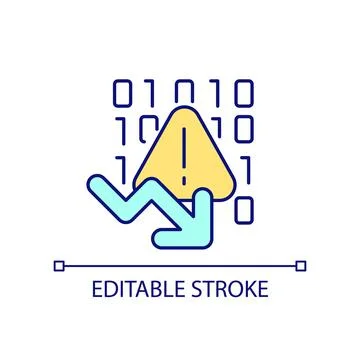 Code errors RGB color icon 스톡 일러스트