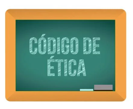 Code of ethics blackboard in spanish イラスト素材