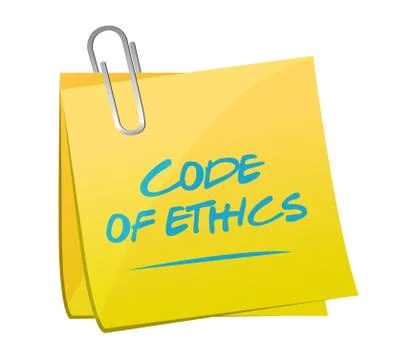 Code of ethics memo post illustration design Stock Illustration