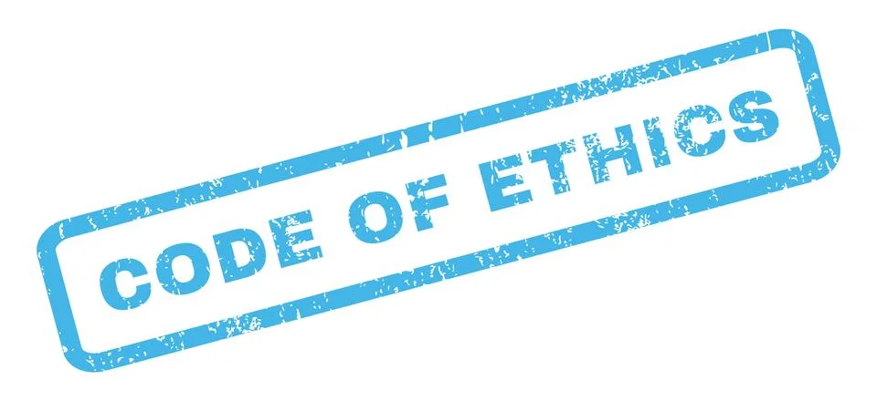 Code Of Ethics Rubber Stamp Illustrazione stock