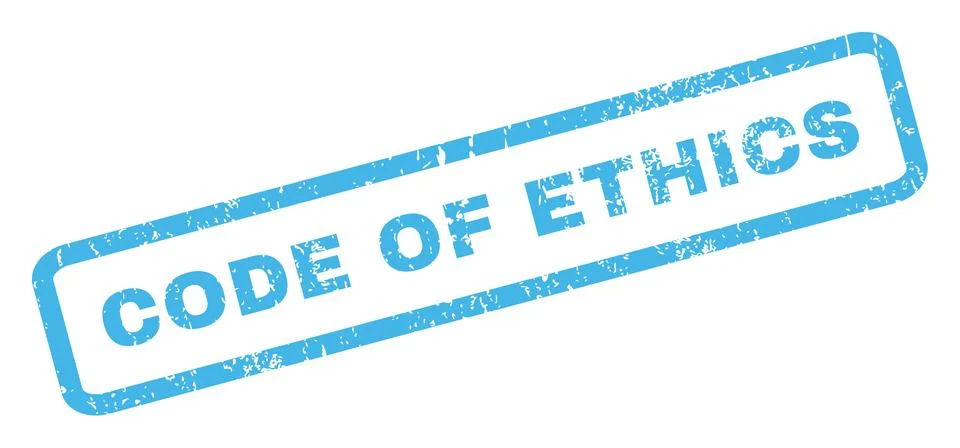 Code Of Ethics Rubber Stamp Illustrazione stock