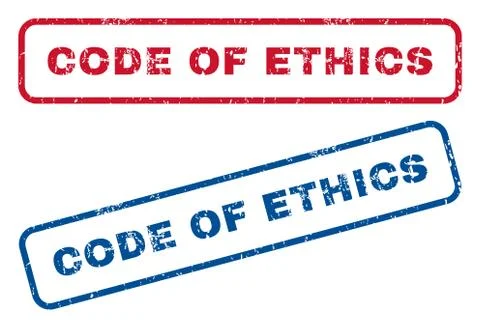 Code Of Ethics Rubber Stamps Stock Illustration