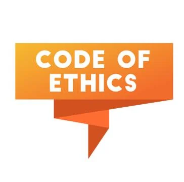 Code of ethics stamp on white Illustrazione stock