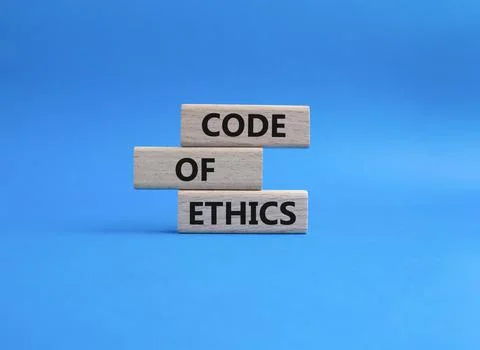 Code of ethics symbol. Concept words Code of ethics on wooden blocks. Beaut.. Stock-Fotos