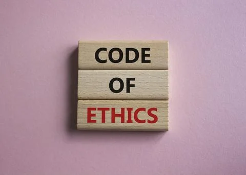 Code of ethics symbol. Concept words Code of ethics on wooden blocks. Beaut.. Stock-Fotos