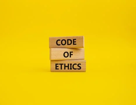 Code of ethics symbol. Concept words Code of ethics on wooden blocks. Beaut.. Stock-Fotos