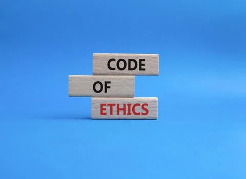 Code of ethics symbol. Concept words Code of ethics on wooden blocks. Beaut.. Stock-Fotos