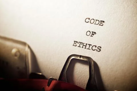 Code of ethics text Foto stock
