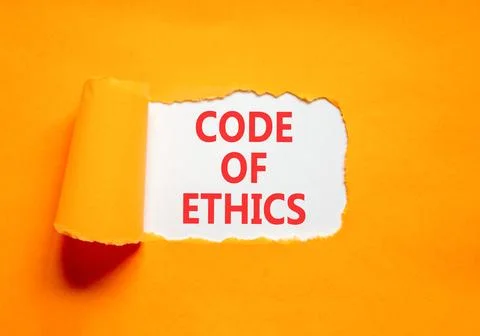 Code of ethics words symbol. Concept words Code of ethics on beautiful whit.. Foto stock