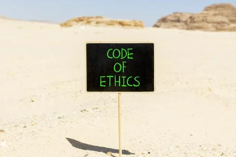 Code of ethics words symbol. Concept words Code of ethics on beautiful blac.. Foto stock