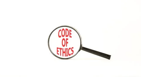 Code of ethics words symbol. Concept words Code of ethics on beautiful magn.. Stock Photos