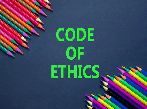 Code of ethics words symbol. Concept words Code of ethics on beautiful black  Foto stock