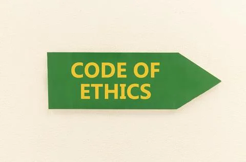 Code of ethics words symbol. Concept words Code of ethics on beautiful gree.. Foto stock