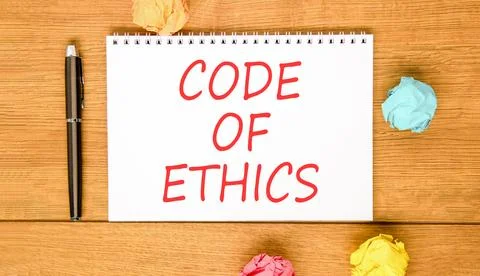 Code of ethics words symbol. Concept words Code of ethics on beautiful whit.. Foto stock