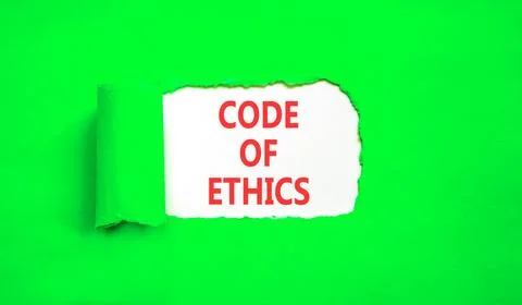Code of ethics words symbol. Concept words Code of ethics on beautiful whit.. Foto stock