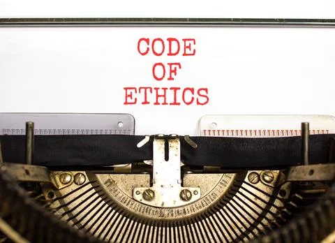 Code of ethics words symbol. Concept words Code of ethics typed on beautifu.. Foto stock