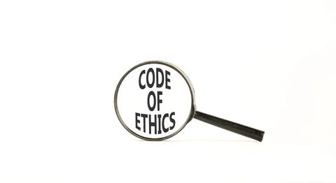 Code of ethics words symbol. Concept words Code of ethics on beautiful magn.. 스톡 사진
