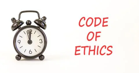 Code of ethics words symbol. Concept words Code of ethics on beautiful whit.. Foto stock