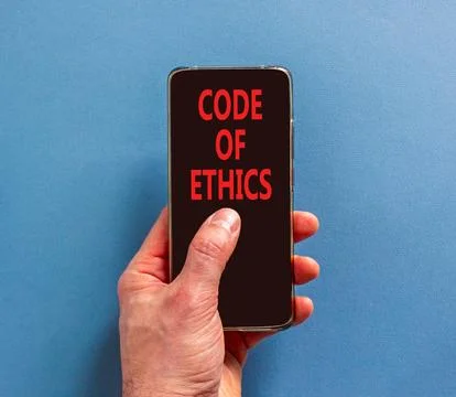 Code of ethics words symbol. Concept words Code of ethics on beautiful blac.. 스톡 사진
