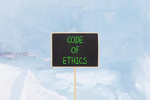 Code of ethics words symbol. Concept words Code of ethics on beautiful blac.. 스톡 사진