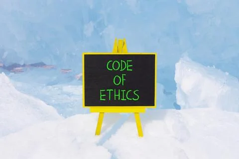 Code of ethics words symbol. Concept words Code of ethics on beautiful blac.. 스톡 사진