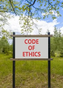 Code of ethics words symbol. Concept words Code of ethics on beautiful white  Stock Photos