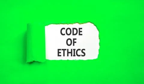 Code of ethics words symbol. Concept words Code of ethics on beautiful whit.. 스톡 사진