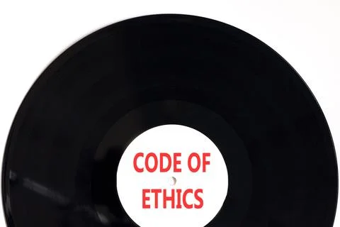 Code of ethics words symbol. Concept words Code of ethics on beautiful blac.. 스톡 사진
