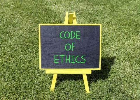 Code of ethics words symbol. Concept words Code of ethics on beautiful blac.. 스톡 사진