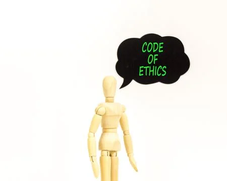 Code of ethics words symbol. Concept words Code of ethics on beautiful blac.. 스톡 사진