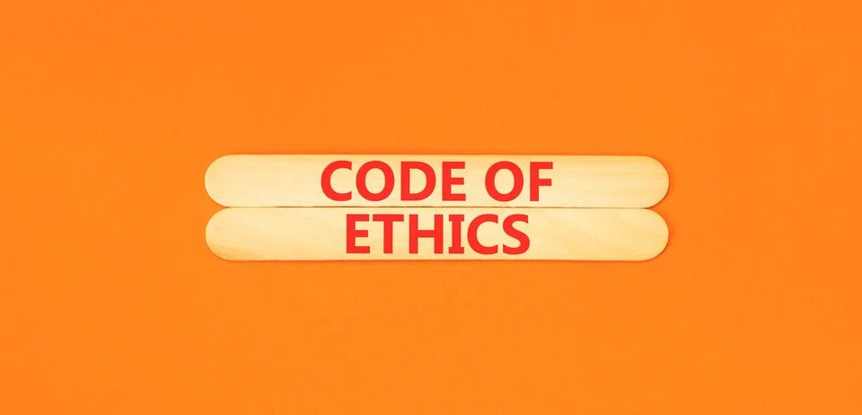 Code of ethics words symbol. Concept words Code of ethics on beautiful wood.. Foto stock