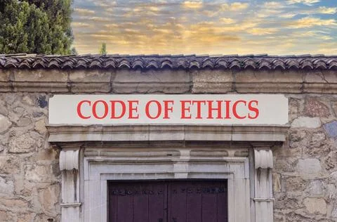 Code of ethics words symbol. Concept words Code of ethics on beautiful whit.. Foto stock