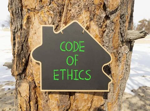 Code of ethics words symbol. Concept words Code of ethics on beautiful blac.. Foto stock