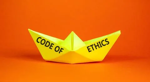 Code of ethics words symbol. Concept words Code of ethics on beautiful yell.. Foto stock