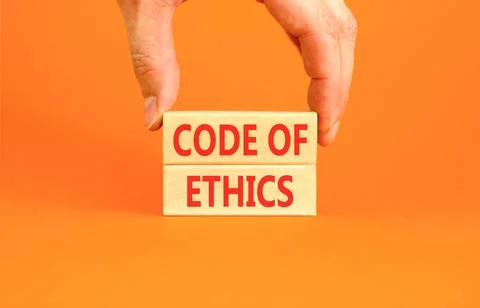 Code of ethics words symbol. Concept words Code of ethics on beautiful wood.. Foto stock