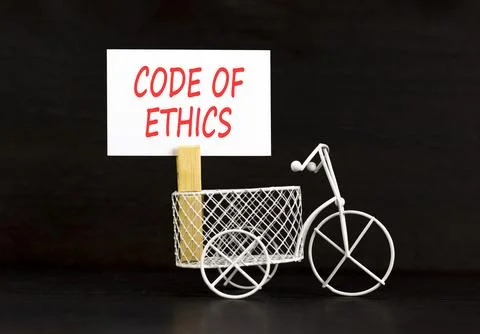 Code of ethics words symbol. Concept words Code of ethics on beautiful whit.. Stock Photos