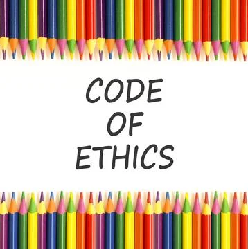 Code of ethics words symbol. Concept words Code of ethics on beautiful white  Stock Photos