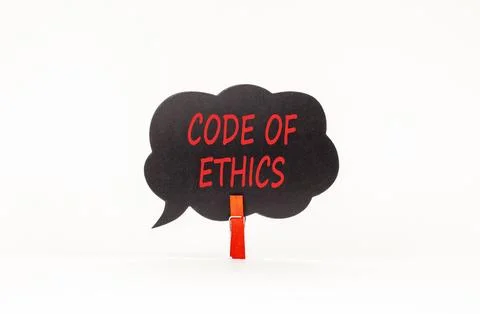 Code of ethics words symbol. Concept words Code of ethics on beautiful blac.. 库存照片
