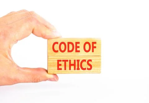 Code of ethics words symbol. Concept words Code of ethics on beautiful wood.. Foto stock