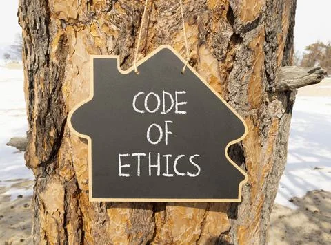 Code of ethics words symbol. Concept words Code of ethics on beautiful blac.. 写真素材