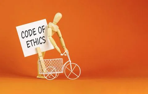 Code of ethics words symbol. Concept words Code of ethics on beautiful whit.. Stock Photos