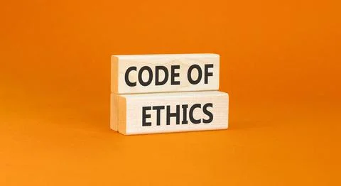 Code of ethics words symbol. Concept words Code of ethics on beautiful wood.. Foto stock