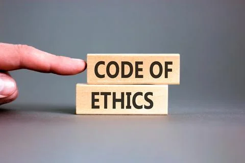 Code of ethics words symbol. Concept words Code of ethics on beautiful wood.. Stock-Fotos