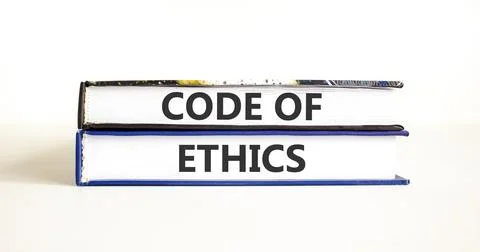 Code of ethics words symbol. Concept words Code of ethics on beautiful book.. 스톡 사진