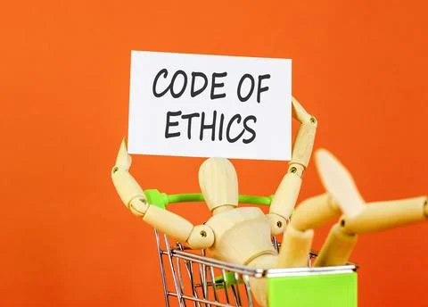 Code of ethics words symbol. Concept words Code of ethics on beautiful whit.. Foto stock