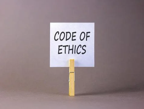 Code of ethics words symbol. Concept words Code of ethics on beautiful whit.. Foto stock