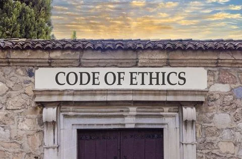 Code of ethics words symbol. Concept words Code of ethics on beautiful whit.. Foto stock