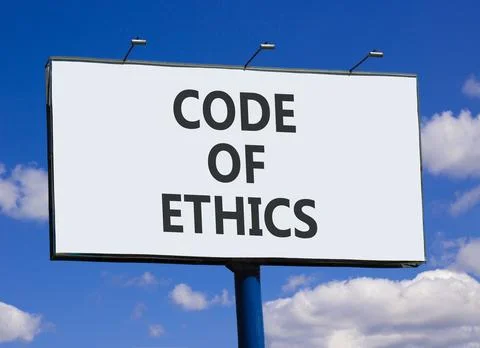 Code of ethics words symbol. Concept words Code of ethics on beautiful big .. Foto stock